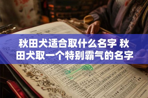 秋田犬适合取什么名字 秋田犬取一个特别霸气的名字