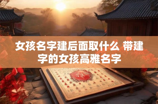 女孩名字建后面取什么 带建字的女孩高雅名字