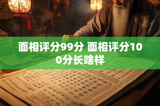 面相评分99分 面相评分100分长啥样