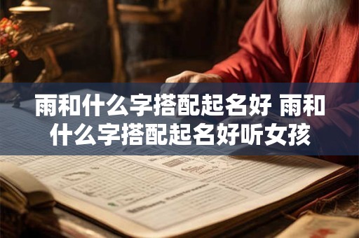 雨和什么字搭配起名好 雨和什么字搭配起名好听女孩