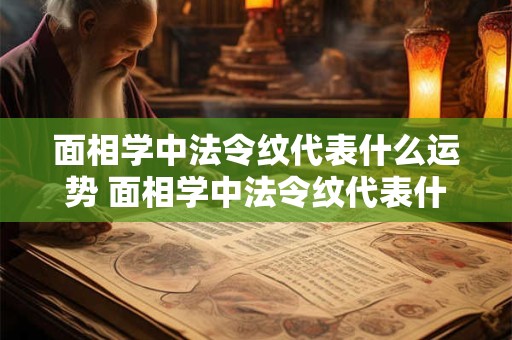 面相学中法令纹代表什么运势 面相学中法令纹代表什么运势