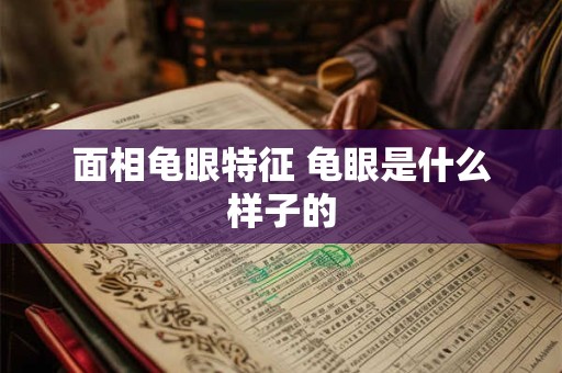 面相龟眼特征 龟眼是什么样子的