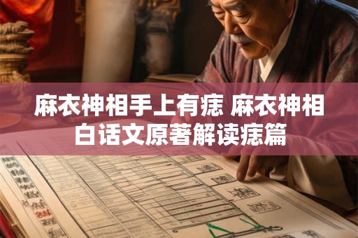 麻衣神相手上有痣 麻衣神相白话文原著解读痣篇
