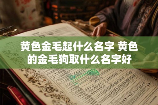 黄色金毛起什么名字 黄色的金毛狗取什么名字好