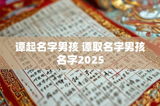 谭起名字男孩 谭取名字男孩名字2025