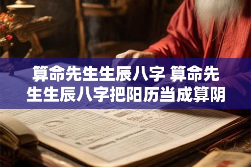 算命先生生辰八字 算命先生生辰八字把阳历当成算阴历算错了