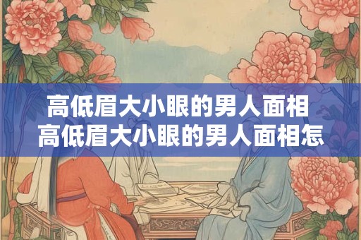 高低眉大小眼的男人面相 高低眉大小眼的男人面相怎么样