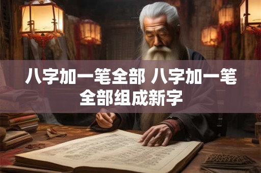 八字加一笔全部 八字加一笔全部组成新字