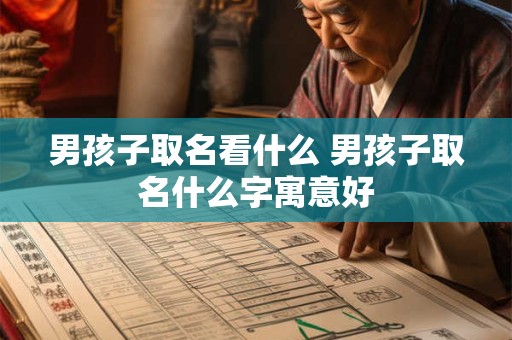 男孩子取名看什么 男孩子取名什么字寓意好