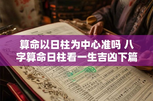 算命以日柱为中心准吗 八字算命日柱看一生吉凶下篇