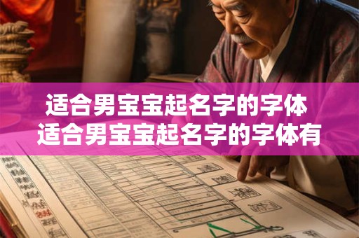 适合男宝宝起名字的字体 适合男宝宝起名字的字体有哪些