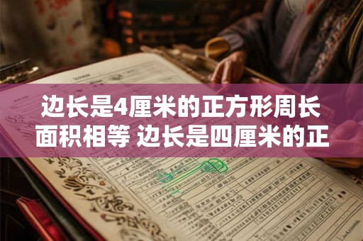 边长是4厘米的正方形周长面积相等 边长是四厘米的正方形 周长和面积相等