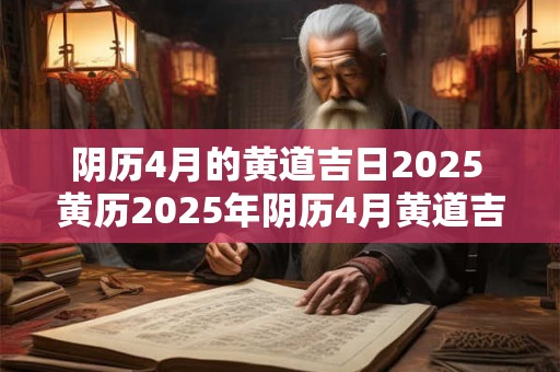 阴历4月的黄道吉日2025 黄历2025年阴历4月黄道吉日查询