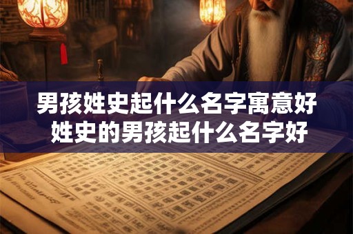 男孩姓史起什么名字寓意好 姓史的男孩起什么名字好两个字