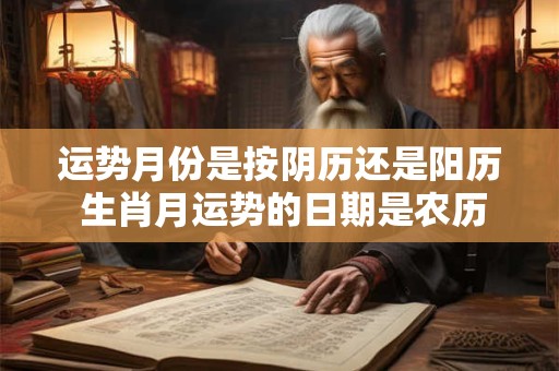 运势月份是按阴历还是阳历 生肖月运势的日期是农历还是阳历