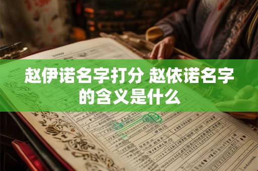 赵伊诺名字打分 赵依诺名字的含义是什么 赵伊诺名字打分 赵依诺名字的含义是什么