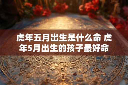 虎年五月出生是什么命 虎年5月出生的孩子最好命