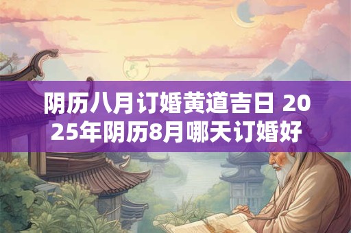 阴历八月订婚黄道吉日 2025年阴历8月哪天订婚好