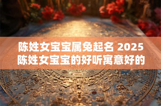 陈姓女宝宝属兔起名 2025陈姓女宝宝的好听寓意好的名字