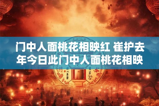 门中人面桃花相映红 崔护去年今日此门中人面桃花相映红