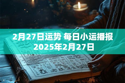 2月27日运势 每日小运播报 2025年2月27日