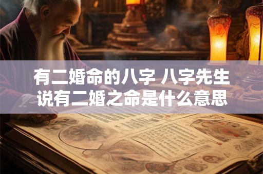 有二婚命的八字 八字先生说有二婚之命是什么意思