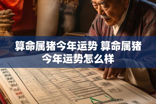 算命属猪今年运势 算命属猪今年运势怎么样