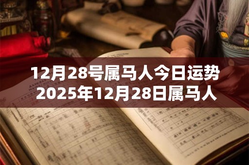 12月28号属马人今日运势 2025年12月28日属马人的运势
