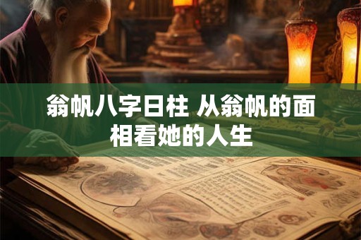 翁帆八字日柱 从翁帆的面相看她的人生