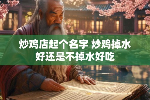 炒鸡店起个名字 炒鸡掉水好还是不掉水好吃