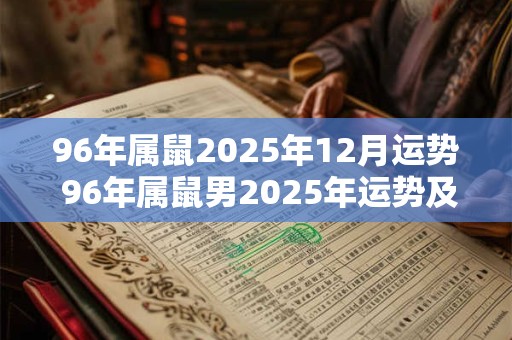 96年属鼠2025年12月运势 96年属鼠男2025年运势及运程