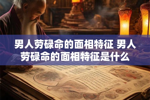 男人劳碌命的面相特征 男人劳碌命的面相特征是什么