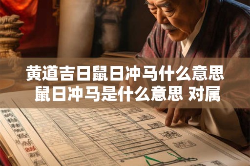 黄道吉日鼠日冲马什么意思 鼠日冲马是什么意思 对属鼠人有影响吗