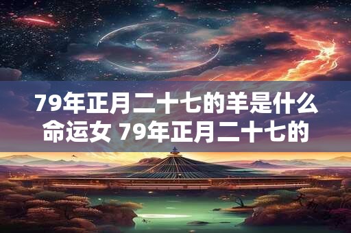 79年正月二十七的羊是什么命运女 79年正月二十七的羊是什么命运女性