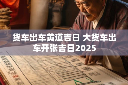 货车出车黄道吉日 大货车出车开张吉日2025