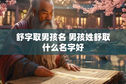 舒字取男孩名 男孩姓舒取什么名字好