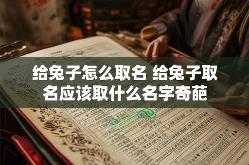 给兔子怎么取名 给兔子取名应该取什么名字奇葩