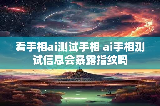 看手相ai测试手相 ai手相测试信息会暴露指纹吗