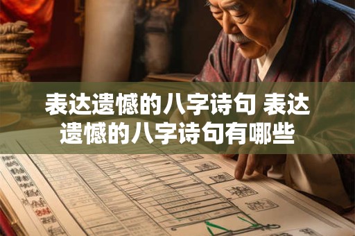 表达遗憾的八字诗句 表达遗憾的八字诗句有哪些