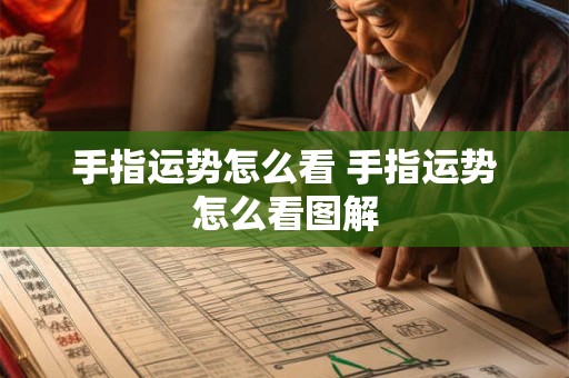 手指运势怎么看 手指运势怎么看图解