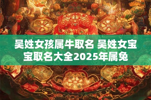 吴姓女孩属牛取名 吴姓女宝宝取名大全2025年属兔