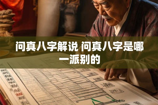 问真八字解说 问真八字是哪一派别的