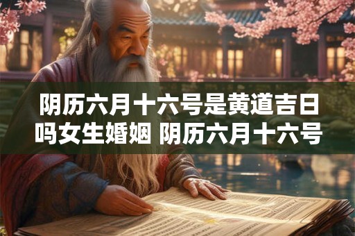 阴历六月十六号是黄道吉日吗女生婚姻 阴历六月十六号是黄道吉日吗女生婚姻怎么样