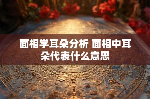 面相学耳朵分析 面相中耳朵代表什么意思
