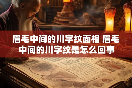 眉毛中间的川字纹面相 眉毛中间的川字纹是怎么回事