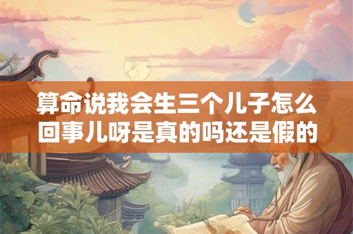 算命说我会生三个儿子怎么回事儿呀是真的吗还是假的 算命说我有三个孩子 流掉的算吗