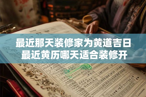 最近那天装修家为黄道吉日 最近黄历哪天适合装修开工