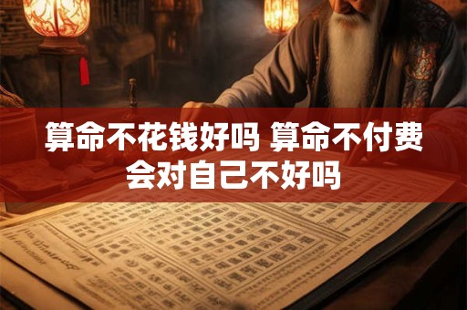 算命不花钱好吗 算命不付费会对自己不好吗