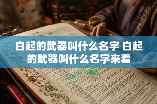 白起的武器叫什么名字 白起的武器叫什么名字来着
