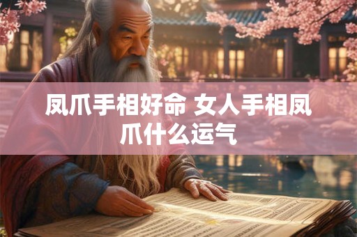 凤爪手相好命 女人手相凤爪什么运气